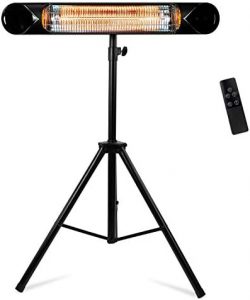 Briza Infrared Electric powered Patio Heater – Indoor/Out of doors Heater – Transportable Wall/Garage Heater – 1500W – use with Stand – Mount to Ceiling/Wall)
